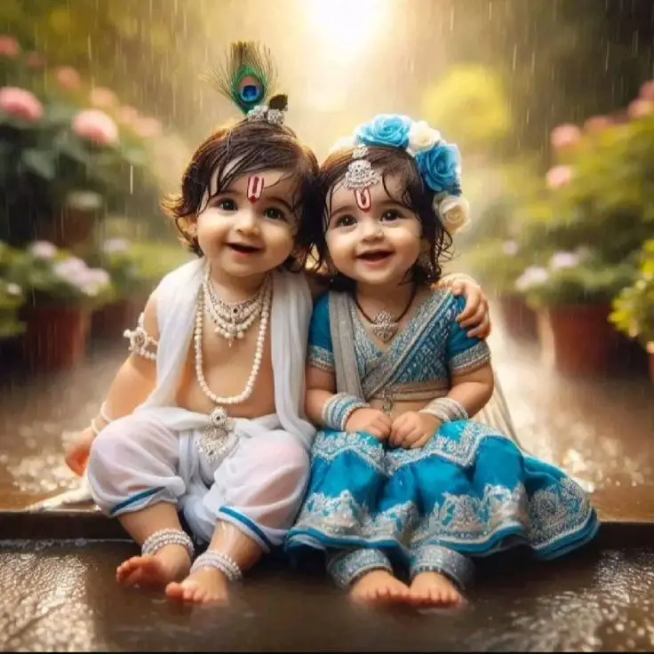 Cute Little Radha Krishna Images