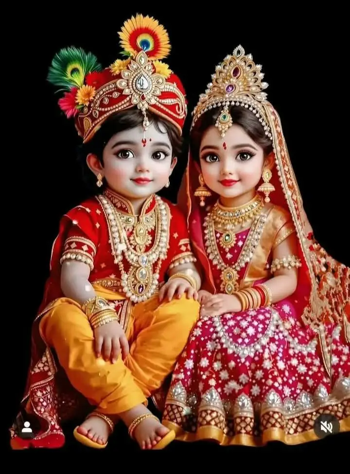 Cute Little Radha Krishna Images