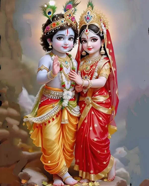 Cute Little Radha Krishna Images