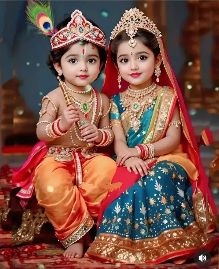 Cute Little Radha Krishna Images