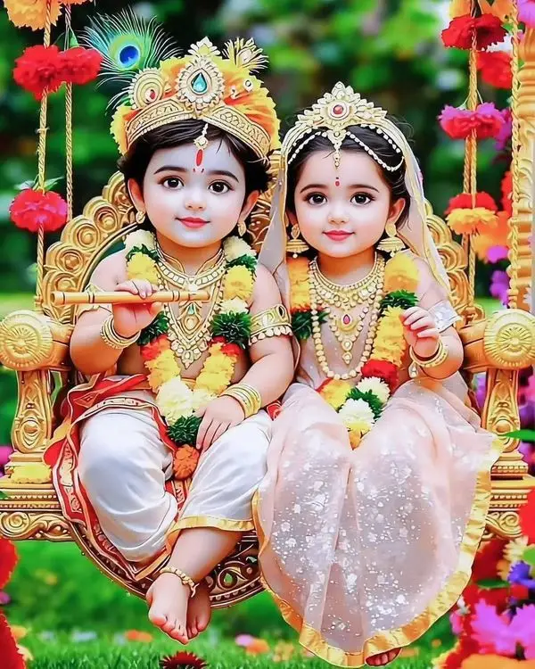 Cute Little Radha Krishna Images