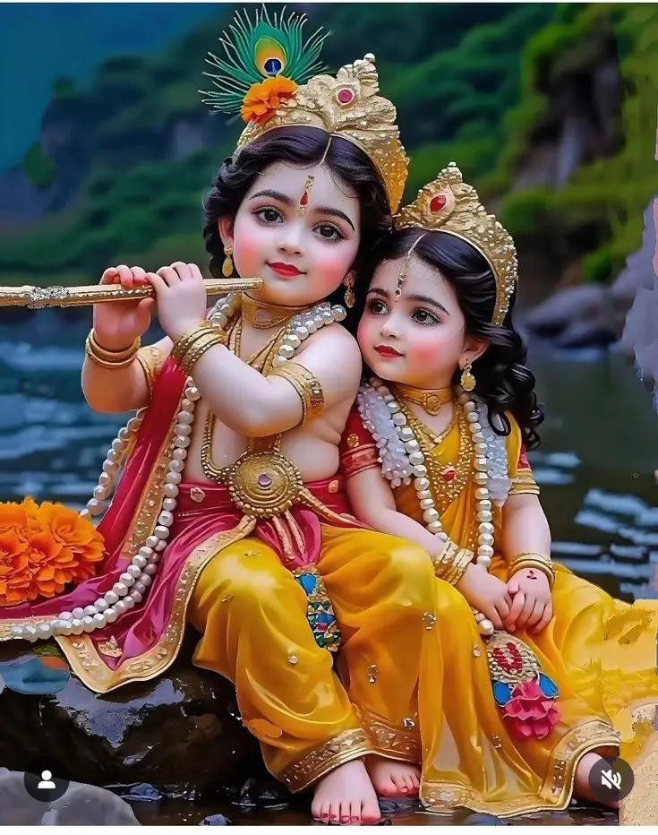 Cute Little Radha Krishna Images