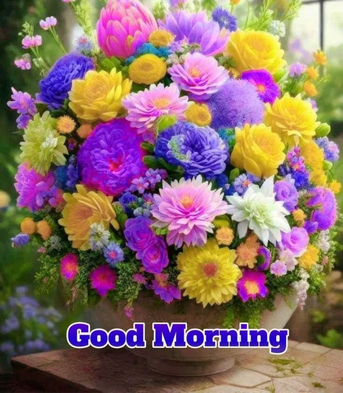 Good Morning Photo With Flowers